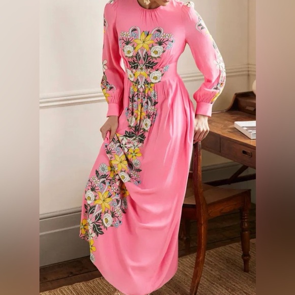 Boden Women's Pink Floral Maxi Dress - Picture 4 of 6